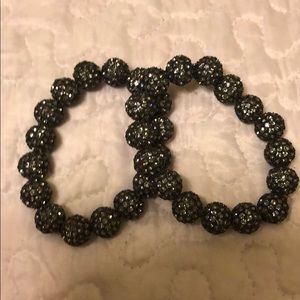 Gray/ black crystal bracelets